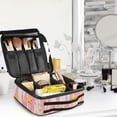 thumbnail image 5 of FORMRS Travel Makeup Bag Large Capacity Train Case Cosmetic Organizer with Adjustable Dividers, Flat Yellow Stars, 5 of 8
