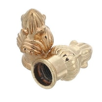 LOLIPPYY Golden Iron Lamp Shade Finial for Home Decorative Replacement 2pcs Vintage Charm Universal Fit