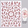 thumbnail image 3 of 3D Christmas Nail Stickers Nail Art Supplies Red Holiday Xmas Nail Decals Self-Adhesive Christmas Nail Art Stickers Santa Claus Tree Snowflake Bell Snowman Nail Designs For Christmas Decor, 3 of 5