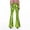 Green, variant on Womens Shiny Metallic Bell Pants Retro Disco Wide Leg Pants High Waisted Bootcut Yoga Dance Flare Leggings