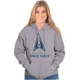 thumbnail image 3 of Classic US Space Force Military Logo Zip Up Hoodie Men's Women's Brisco Brands L, 3 of 6