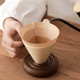 thumbnail image 3 of Juego de taza y platillo de café en forma de cono, estilo moderno de mediados de siglo, con asa de madera, de cerámica artesanal, ideal como regalo para amantes del café., 3 of 8