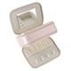thumbnail image 4 of Joyero portátil de doble capa Sincero rosa con gancho para collar y asa cómoda, 4 of 10