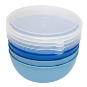 Your Zone 2-Divided Bowl with Lid, 18 oz, Blue
