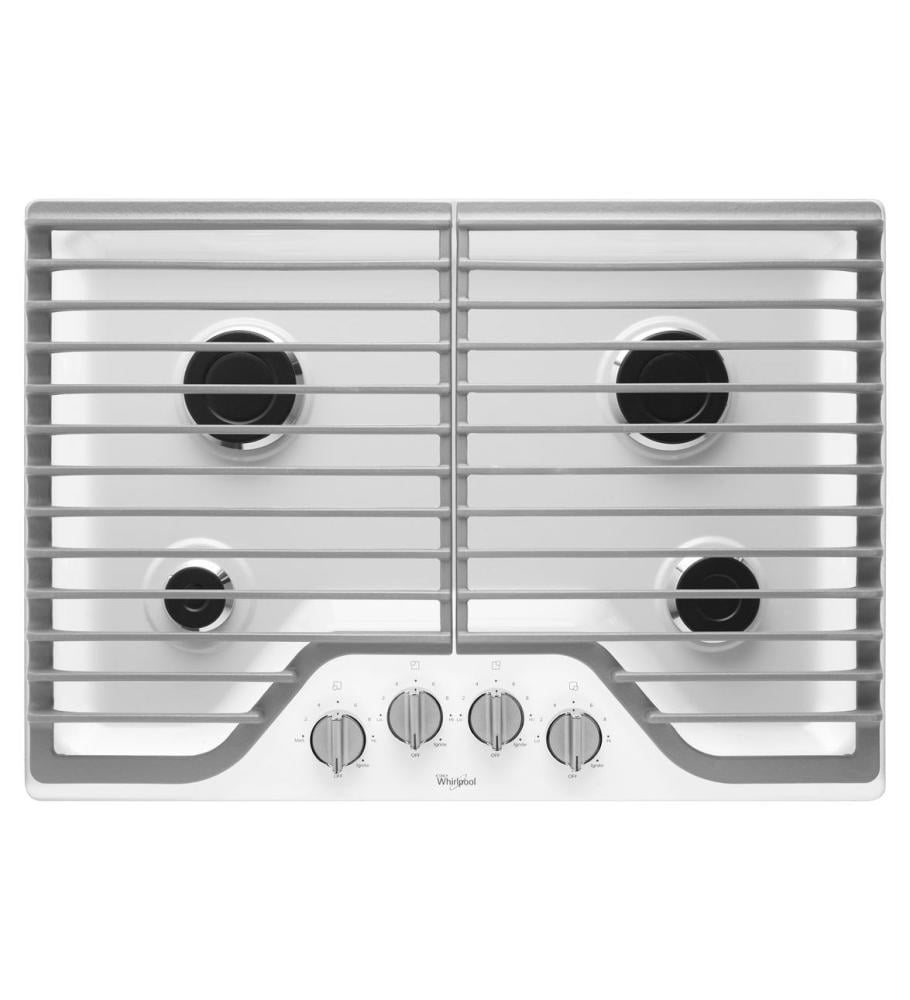 WhirlpoolWCG51US0DW30WhiteGasSealedBurnerCooktop