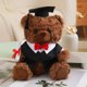 thumbnail image 3 of Juguete del oso de peluche de la historieta en muñeca rellena del animal de la graduación de la bata del doctor Lindo para la estación de la graduación, 3 of 7