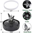 thumbnail image 2 of Ninja Blender Replacement Parts 6/7 Fins Ninja Blender Blade, Compatible With Nurti Ninja Blenders, 2 of 5