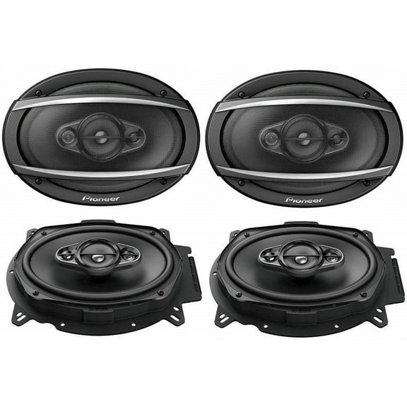 Pioneer TS-A6960F 450W 4-Way 6x9 Stereo Coaxial Speakers, 4-Ohm, Set of 2 Pairs