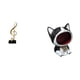 thumbnail image 1 of Escultura de nota musical, estatua de gato, cuenco con forma de llave, figura de escritorio, adorno de resina, ideal para decorar la entrada, el escri, 1 of 8