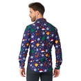 thumbnail image 3 of Suitmeister Men's Shirts Christmas Icons Blue - XXL Blue, 3 of 5