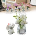 thumbnail image 2 of Clearance Decorations for Bedroom | Tyeign Set of 2 Cute Bunnies And Peach in Vase Car Rearview Ornament Fun Ornament Kawaii Car Interior Accessories for Women Decorations Decorative White, 2 of 9