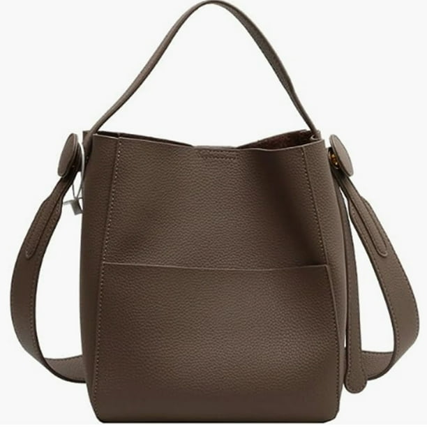 Bolso bandolera para mujer, bolso de hombro, bolso de piel, espacioso, tipo hobo, para mujer, bolsos bandolera de moda, bolsos de mano, bolso tipo cubo, cartera, bolso de viaje, bolso de