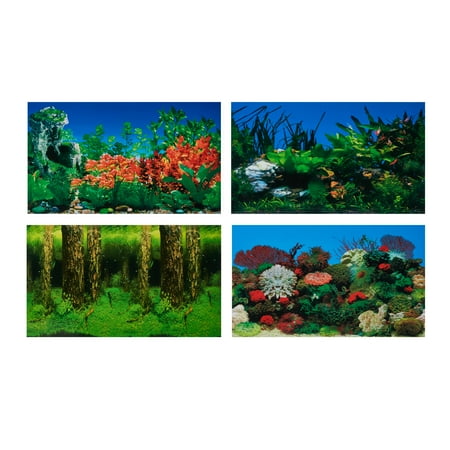 Aqua Culture Two-Sided Aquarium Background, 10 Gallon