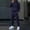 Navy, variant on Men's 2 Piece Cargo Tracksuit, Long Sleeve Solid Lace up Hooded Pullover Sweatshirt & Multi‑Pocket Cargo Jogger Pants, Casual Streetwear Athletic Sweatsuit for Men