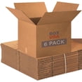 thumbnail image 1 of Moving Box USA, cartón corrugado, tamaño grande, 20 x 20 x 15 cm, paquete de 6, 1 of 6