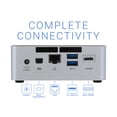 thumbnail image 3 of Intel NUC5i5RYH Mini PC, Intel Core i5-5250U Upto 2.7GHz, 4GB RAM, 1TB NVMe SSD + 1TB HDD, Micro HDMI, Mini DisplayPort, Wi-Fi, Bluetooth, Windows 10 Pro, 3 of 7