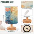 thumbnail image 3 of Magical Deep Sea Scene Small Lamp Printed Gifts Table Lamp USB Bedside Desk Nightstand Lamp Wood Base for Bedroom Living Room Office Desk College Dorm, 3 of 7