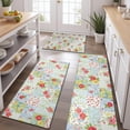 thumbnail image 2 of Pioneer Flower Floral Print Pattern Kitchen Rugs Sets Of 3,Kitchen Runner Rugs Non Skid Washable,Decorative Kitchen Floor Mats for Kitchen,Sink,Laundry,17X30 Inch + 17X47 Inch + 17X59 Inch, 2 of 6