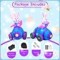 thumbnail image 6 of KITBONIS 4ft Inflatable Easter Bunny Decoration Garden Yard Easter Shopping Mall Backdrop Decorations Rabbit in Carrot Car Inflatable Decor, 6 of 7