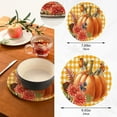 thumbnail image 7 of SKYSONIC Gingham Pumpkin Autumn Pot Holders Trivets, 2 Pcs Heat Resistant Trivets,Orange Fall Cotton Thread Weave Mats for Hot Pads Pans Pot Bowl Teapot for Kitchen Decor, 7 of 7