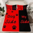 thumbnail image 3 of Homewish Romantic Valentine's Day Twin Sheet Set for Kids, Black Red Cartoon Bedding Comforter Set, 3pcs, 3 of 8