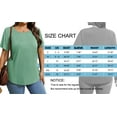 thumbnail image 6 of MOSHU Scoop Neck T-shirts for Women Short Sleeve Plus Size Tops Curved Hem Womens Shirts, 6 of 10