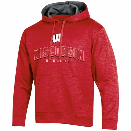 Men's Russell Red Wisconsin Badgers Synthetic Pullover Hoodie