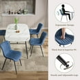 thumbnail image 1 of Historyli Juego de 2 sillas de comedor,sillas de cocina de mediados de siglo tapizadas,sillas de comedor rojas,sillas decorativas sin brazos de cuero sintético,sillas auxiliares sin brazos con patas, 1 of 7