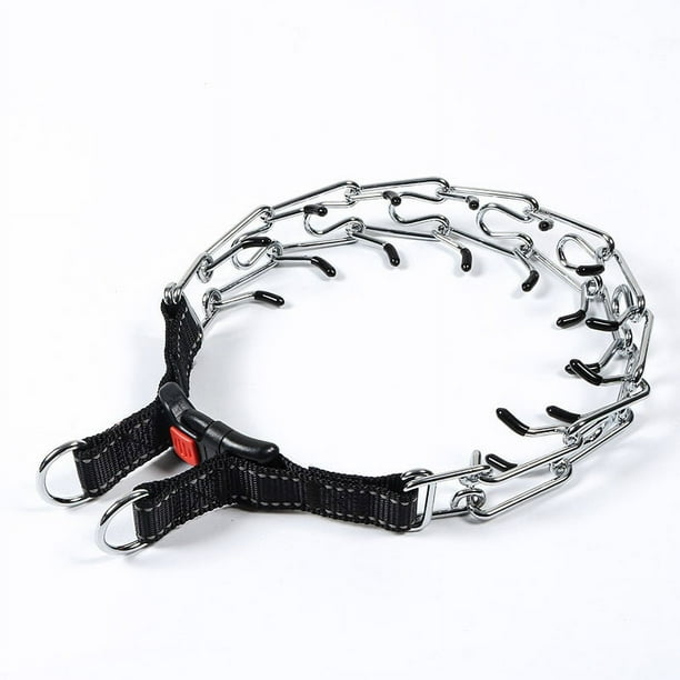 Collar con hebilla de bloqueo de hierro de metal, cadena de entrenamiento para perros con estimulación desmontable, suministros para mascotas, collar de entrenamiento para perros, collar, collar,