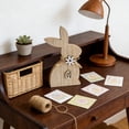 thumbnail image 5 of Easter Wooden Ornaments, Rabbit and Egg Flower Style for Bucolic Desktop Decor, Spring Accent, 5 of 6
