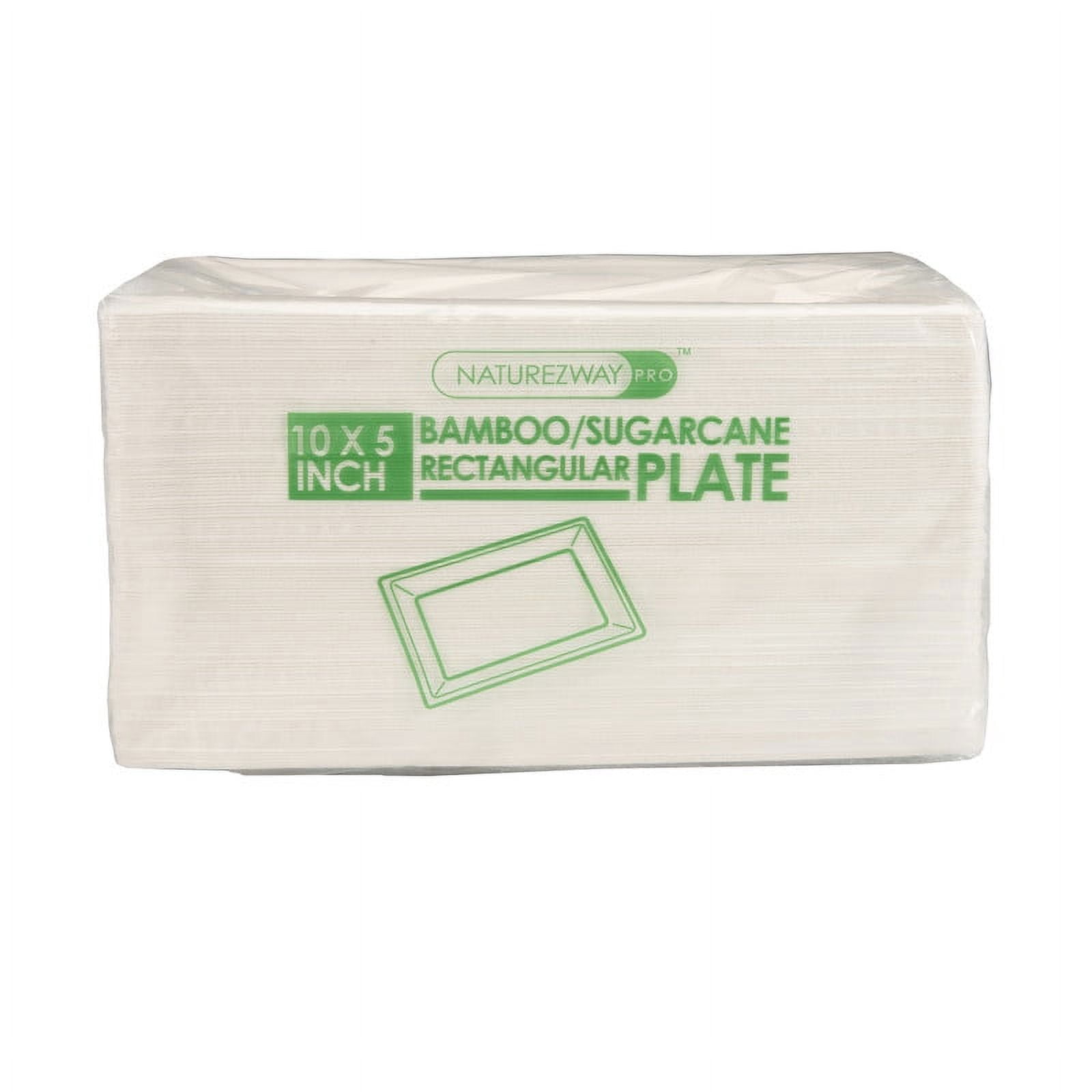 Naturezway Pro 10" x 500 Count Bamboo & Sugarcane Disposable Paper Plates