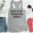 thumbnail image 2 of Most Of My Friends Are Animals Tank Top, Ladies Racerback Tank Top, Animal Lover Tank, Dog Tank, Cat Tank, Heather Gray, XX-Large, 2 of 3