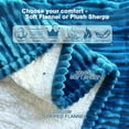 thumbnail image 2 of Electric Blanket - Heated Throw Blanket with 6 Heating Levels, 4 Hour Auto Off, Ultra Soft, Overheat Protection, 50X60 inch (Peacock Blue, Throw 50"x 60", Striped), 2 of 6