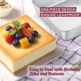 thumbnail image 6 of 1 Pcs 6 Inch Square Stainless Steel Baking Pans - Non-Toxic Leakproof Brownie Lasagna Cake Pans with Smooth Rim, Oven & Dishwasher Safe, 6 of 6