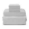 thumbnail image 3 of Lintex Linens Hotel Collection 1800 6-Piece Bed Sheet Set Grey Queen, 3 of 5