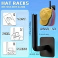 thumbnail image 2 of Hook Type Shelf Baseball Cap Hat Rack for Wall Cap Hanger Storage No Drilling Hat Display Organizer No Drilling Track Door Handl, 2 of 6