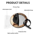 thumbnail image 4 of Butterfly Fission Diagram 2Pcs PU Leather Round Luggage Tags with Privacy Cover and Name ID Tag for Suitcase, Handbags, Backpacks, School Bags, 4 of 6