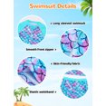 thumbnail image 3 of Usaibhir Girls Rash Guard Swimsuit Scales Print Shirt with Shorts for Sports Girls Swimsuits Size 3-10Y, 3 of 10