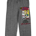 thumbnail image 2 of Wonder Woman Classic Comic Art Men's Heather Gray Sleep Pants-Large, 2 of 7