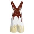 thumbnail image 3 of Girls Overalls Casual Straight Leg Jumpsuits with Pockets Comfortable Basic Sleeveless Rompers Brown Size 12-13 Years, 3 of 4