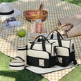 thumbnail image 2 of Juego de bolsa para cambiar pañales CUTICAT Bolsa de mano impermeable multiusos para viaje Negro, 2 of 8
