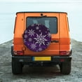 thumbnail image 6 of Naloa Snowflake Gradient Purple PVC Leather Spare Tire Wheel Cover for Car Truck SUV Camper Trailer Universal Fit many size16 inch, 6 of 6