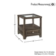 thumbnail image 5 of OakvillePark Nashua End Table, Charcoal Brown, 5 of 6