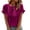 Hot Pink, variant on Stichou Womens 2026 Summer Outfit Short Sleeve Tops Round Neck Ruffle Casual Summer Textured Work T Shirts Tee Blouse Khaki S