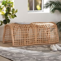 bali & pari Daiki Boho Accent Bench, Natural
