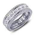 thumbnail image 3 of Lafonn Classic Sterling Silver Platinum Plated Lassire Simulated Diamond Ring (4.68 CTTW), 3 of 5