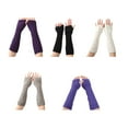 thumbnail image 2 of stanreset 1 Paire de Gants Chauffants Pliables pour Femmes et Filles, Manches à Rayures, Hiver Automne, 2 of 9