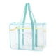 thumbnail image 5 of Bolsa de mano transparente para mujer, bolsa de gimnasio, bolsa de viaje, bolsa de playa para calle, playa, Verde claro, 5 of 9