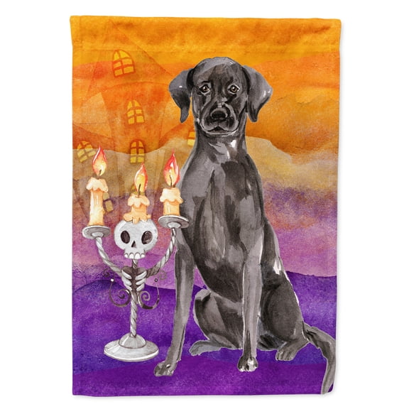 Hallween Black Labrador Retriever House Flag