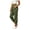 Army Green, variant on Women's Capris Pants Sweatpant Workout Running Elastic Waist Athletic Capri Pant with Pockets